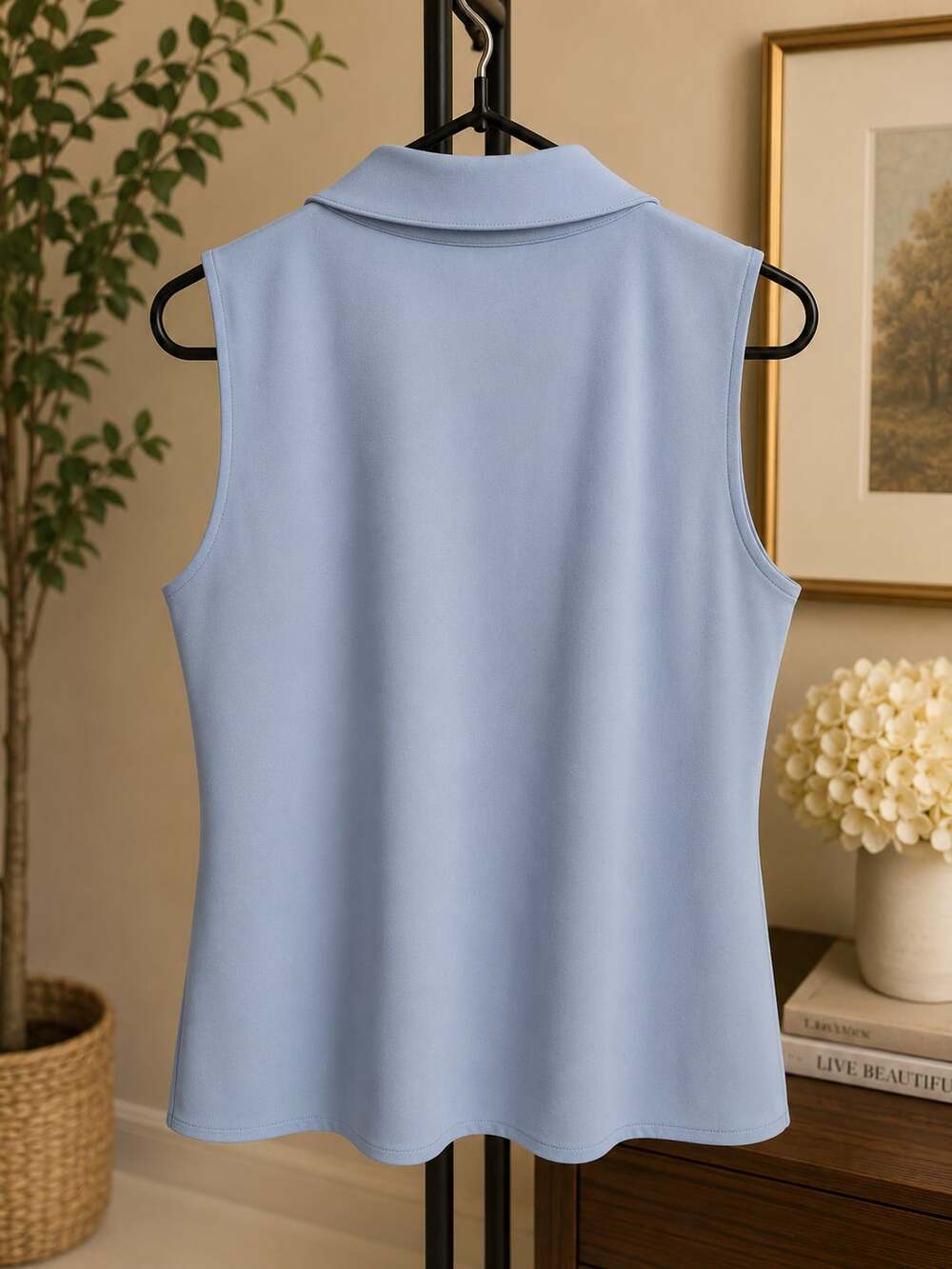 Office to Dinner in Minutes – Sophisticated Calvin Klein Sleeveless Top Size XL - Picture 2 of 3